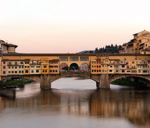 Preview wallpaper bridge, buildings, river, architecture, old