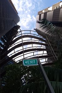 Preview wallpaper bridge, buildings, sign, trees