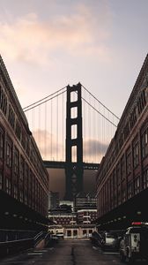 Preview wallpaper bridge, buildings, street, architecture