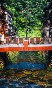 Preview wallpaper bridge, buildings, street, architecture, old