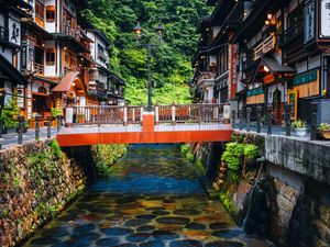 Preview wallpaper bridge, buildings, street, architecture, old