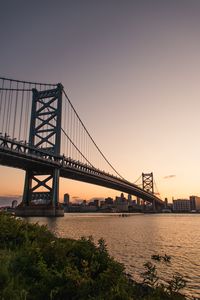 Preview wallpaper bridge, city, architecture, twilight