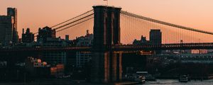 Preview wallpaper bridge, city, buildings, brooklyn, new york, usa