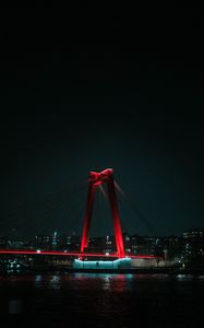 Preview wallpaper bridge, city, dark, night, backlight