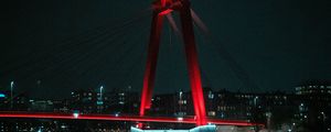 Preview wallpaper bridge, city, dark, night, backlight