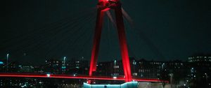 Preview wallpaper bridge, city, dark, night, backlight