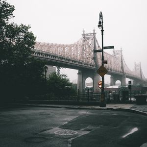 Preview wallpaper bridge, city, fog, new york, united states