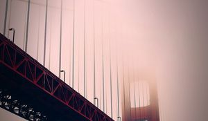 Preview wallpaper bridge, city, fog