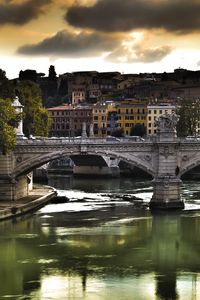 Preview wallpaper bridge, city, sky blue, stone