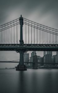 Preview wallpaper bridge, city, twilight, new york, united states