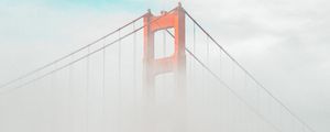 Preview wallpaper bridge, clouds, fog, height