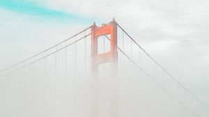 Preview wallpaper bridge, clouds, fog, height