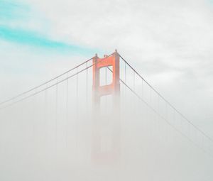 Preview wallpaper bridge, clouds, fog, height