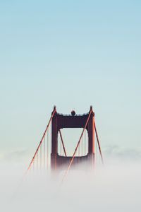 Preview wallpaper bridge, clouds, minimalism, golden gates, san francisco