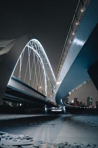 Preview wallpaper bridge, construction, architecture, city, night
