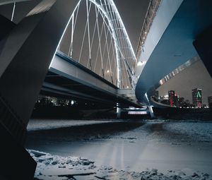 Preview wallpaper bridge, construction, architecture, city, night