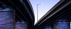 Preview wallpaper bridge, construction, architecture, lamppost