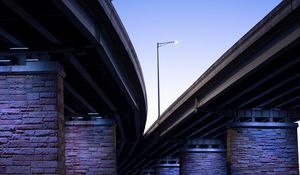 Preview wallpaper bridge, construction, architecture, lamppost