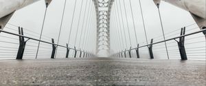 Preview wallpaper bridge, construction, architecture, fog, white