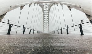 Preview wallpaper bridge, construction, architecture, fog, white