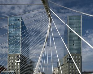 Preview wallpaper bridge, construction, buildings, sky, architecture