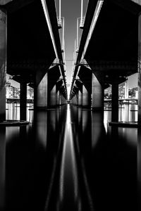 Preview wallpaper bridge, construction, bw, architecture