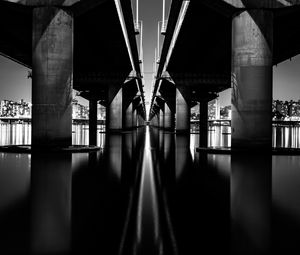 Preview wallpaper bridge, construction, bw, architecture