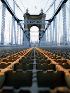 Preview wallpaper bridge, construction, metal, architecture, iron