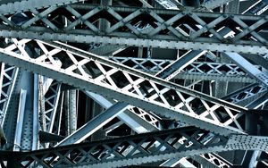 Preview wallpaper bridge, construction, metal, bottom view