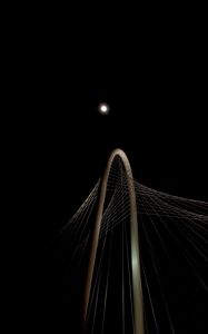 Preview wallpaper bridge, construction, moon, darkness, architecture