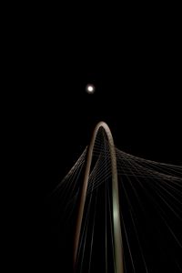 Preview wallpaper bridge, construction, moon, darkness, architecture