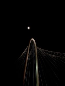 Preview wallpaper bridge, construction, moon, darkness, architecture