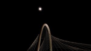 Preview wallpaper bridge, construction, moon, darkness, architecture