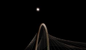 Preview wallpaper bridge, construction, moon, darkness, architecture