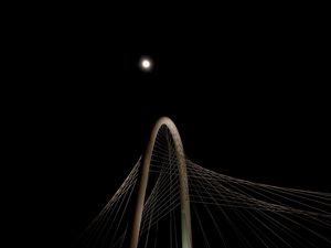 Preview wallpaper bridge, construction, moon, darkness, architecture