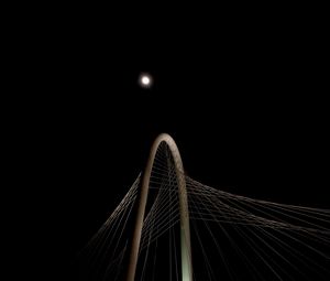 Preview wallpaper bridge, construction, moon, darkness, architecture