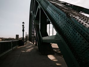 Preview wallpaper bridge, construction, road, lights