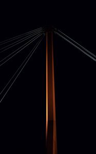 Preview wallpaper bridge, dark, night, construction