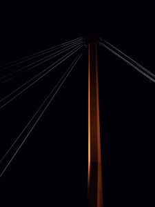 Preview wallpaper bridge, dark, night, construction