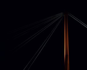 Preview wallpaper bridge, dark, night, construction