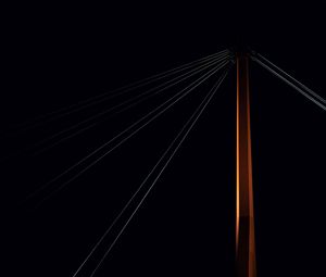 Preview wallpaper bridge, dark, night, construction