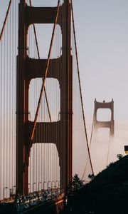 Preview wallpaper bridge, fog, clouds, san francisco, usa