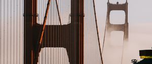 Preview wallpaper bridge, fog, clouds, san francisco, usa