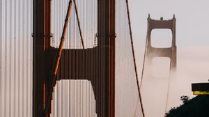 Preview wallpaper bridge, fog, clouds, san francisco, usa