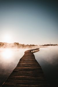 Preview wallpaper bridge, fog, water, distance