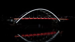 Preview wallpaper bridge, glow, water, dark