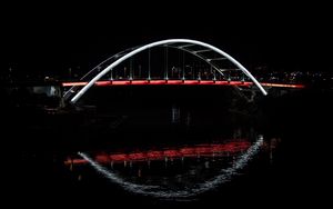 Preview wallpaper bridge, glow, water, dark