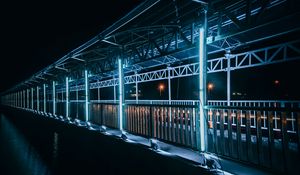 Preview wallpaper bridge, harbor bridge, vietnam, night