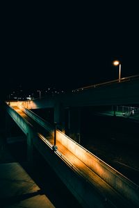 Preview wallpaper bridge, lantern, night, dark