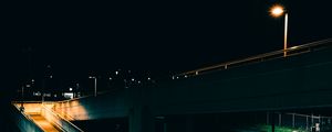Preview wallpaper bridge, lantern, night, dark
